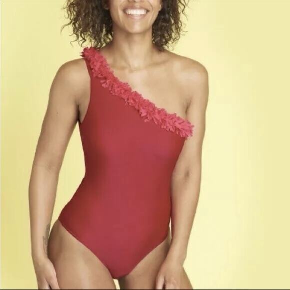 NWT Summersalt Confetti Sidestroke One Piece Swimsuit in Berry Pink Size 6 - Picture 1 of 12